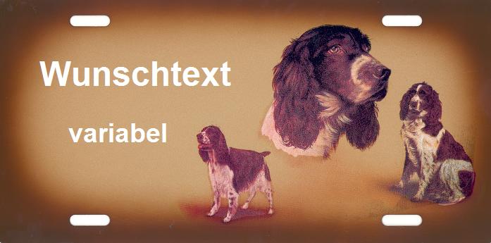 Hundeschild Spaniel <br /> 30cm x 15cm