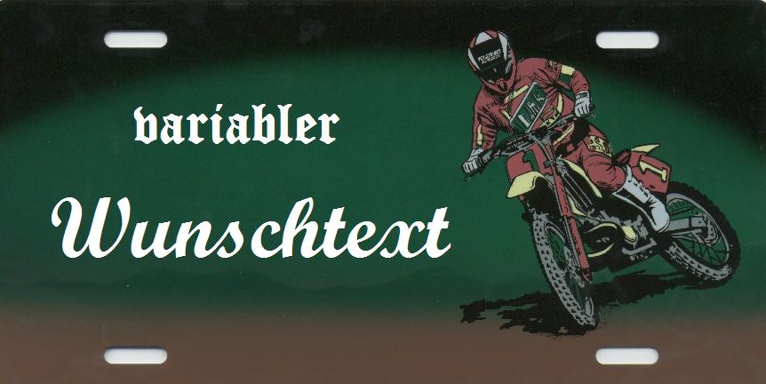 Nummernschild Motocross grn<br /> 30cm x 15cm