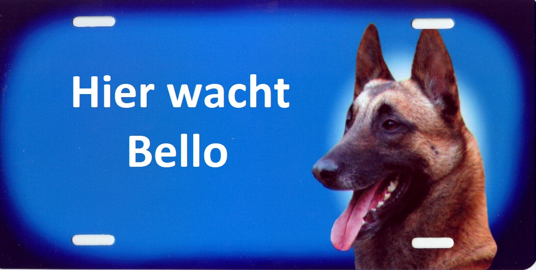 Hundeschild Belgischer Schäferhund<br /> 30cm x 15cm
