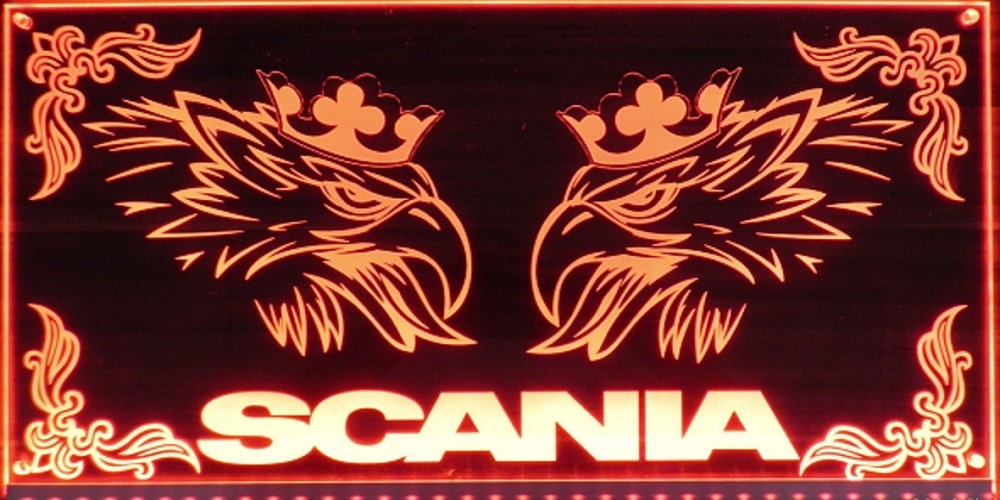 Scania Schild beleuchtet ✚ LED-Beleuchtung ▻ hier bestellen