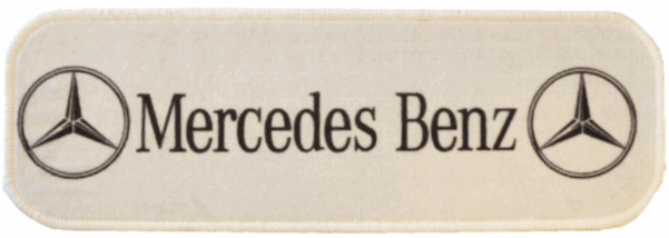 Tischlufer Mercedes grau gekettelt<br />60cm x 20cm